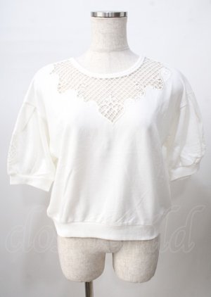画像: axes femme POETIQUE / カットワーク刺繍プルオーバー  白 Y-25-07-18-047-AX-TO-SZ-ZY
