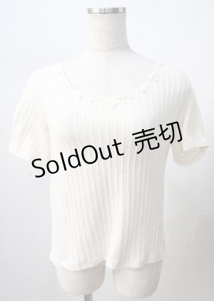 画像: axes femme / ケーブルスカラップトップッス  生成り Y-25-07-18-048-AX-TO-SZ-ZY