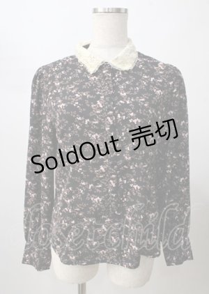 画像: F&A / 花柄ブラウス F 黒 Y-25-07-18-065-LO-BL-SZ-ZT452