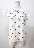 画像1: MILK / ハートキャンディブラウス Free ホワイト/ブラックハート Y-25-07-18-075-ML-BL-NS-ZT098 (1)