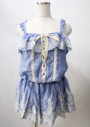 画像: LIZ LISA / コットンレース刺繍チュニ  ブルー Y-25-07-18-079-LO-OP-SZ-ZY