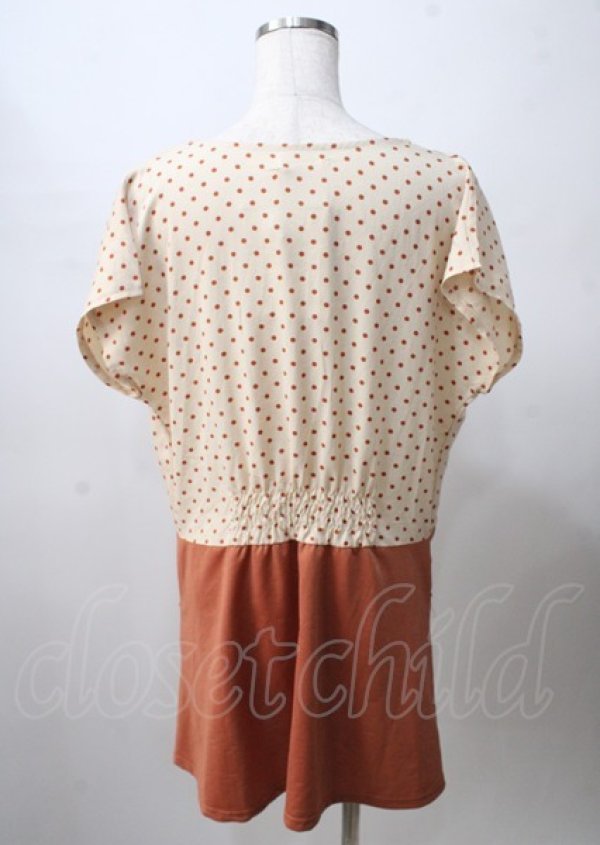 画像2: axes femme / ドット切替ワンピース  オレンジ Y-25-07-18-086-AX-OP-SZ-ZI (2)