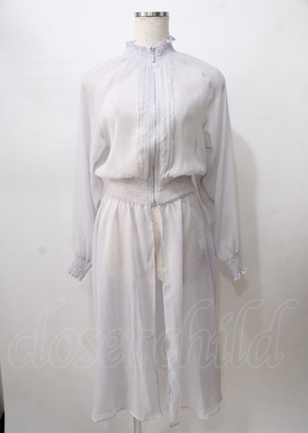 画像1: axes femme / シアーワンピース  グレー Y-25-07-18-088-AX-OP-SZ-ZT476 (1)