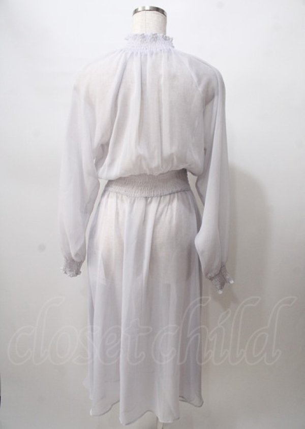 画像2: axes femme / シアーワンピース  グレー Y-25-07-18-088-AX-OP-SZ-ZT476 (2)