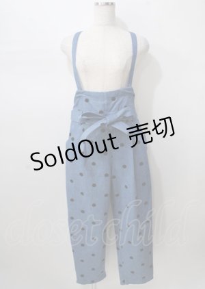 画像: Franche Lippee / ドットデニムサロペット  青デニムＸ黒 Y-25-07-18-104-LO-PA-SA-ZY