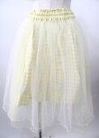 画像1: axes femme / チュール重ねギンガムスカート  イエロー Y-25-07-18-114-AX-SK-SZ-ZT479 (1)