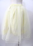 画像2: axes femme / チュール重ねギンガムスカート  イエロー Y-25-07-18-114-AX-SK-SZ-ZT479 (2)