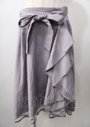 画像: axes femme / パイピングチュールフリルスカート  ラベンダー Y-25-07-18-124-AX-SK-SZ-ZY