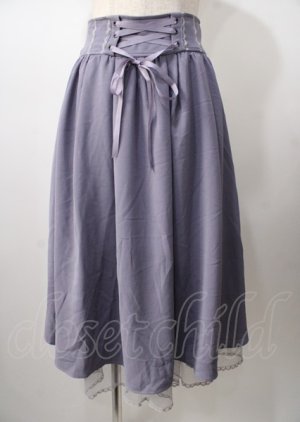 画像: axes femme POETIQUE / バックフリルレースアップスカート  ラベンダー Y-25-07-18-127-AX-SK-SZ-ZY