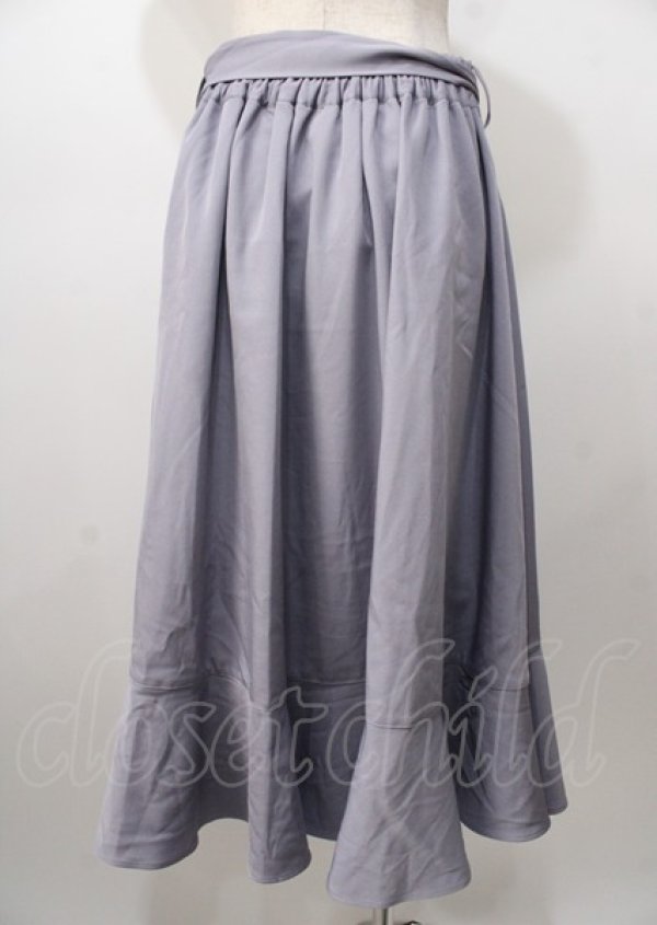 画像2: axes femme POETIQUE / リボン付ラッフルフリルスカート  ラベンダー Y-25-07-18-143-AX-SK-SZ-ZT479 (2)