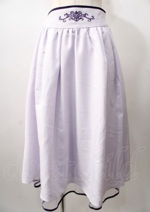 画像: axes femme POETIQUE / 刺繍使いバッスルスカート  ラベンダー Y-25-07-18-144-AX-SK-SZ-ZY