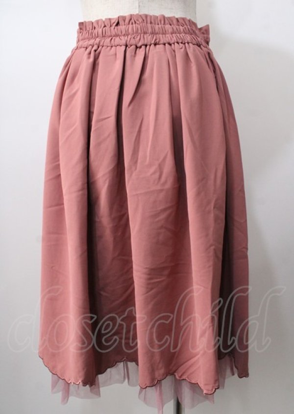 画像2: axes femme / パールボタンミドルスカート  ピンク Y-25-07-18-147-AX-SK-SZ-ZT479 (2)