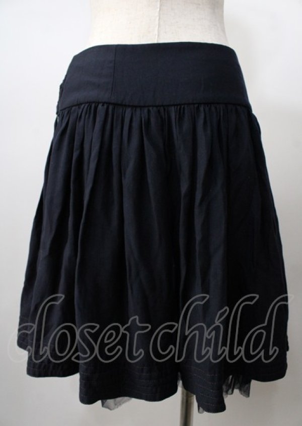 画像2: Jane Marple / リボンタックスカート  紺 Y-25-07-18-149-JM-SK-SZ-ZT375 (2)