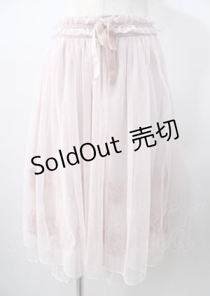 画像: axes femme / リボン付きレーシーチュールスカート  ピンク Y-25-07-18-150-AX-SK-SZ-ZY