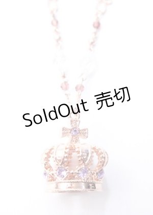 画像: axes femme / ロイヤルクラウンネックレス  ピンクゴールド Y-25-07-18-003-AX-AC-SZ-ZY