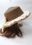 画像4: axes femme / 巻きバラリボンカンカン帽  ブラウン Y-25-07-18-030-AX-AC-SZ-ZT500 (4)