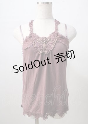 画像: axes femme / ビジューゴージャスキャミ  ピンク Y-25-07-18-033-AX-TO-SZ-ZY