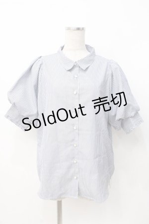 画像: axes femme / ストライプシャツ  青 Y-25-07-21-033-AX-TO-SZ-ZI