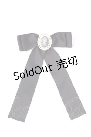 画像: NOEMIE / カメオ付リボンブローチ  黒 Y-25-07-21-006-LO-ZA-SZ-ZT486-F003