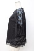 画像2: axes femme / 花レースボリュームパフ袖プルオーバー  黒 Y-25-07-21-035-AX-TO-SZ-ZY (2)