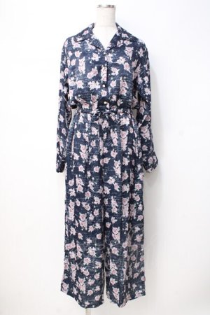 画像: axes femme / ローズレターパジャマセット  紺 Y-25-07-21-052-AX-TO-SZ-ZY