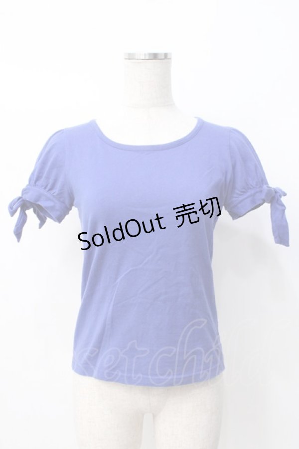 画像1: Emily Temple cute / リボンパフカットソー  青 Y-25-07-21-060-ET-TO-SZ-ZT102 (1)