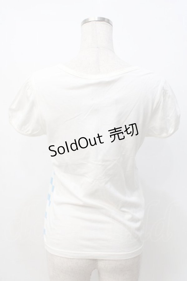 画像3: Emily Temple cute / フラワーボーダーパフカットソー  白 Y-25-07-21-061-ET-TO-SZ-ZT195 (3)