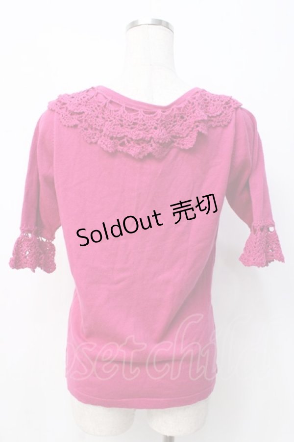 画像3: ALGONQUINS / ニットフリルカーデ  ピンク Y-25-07-21-071-AL-TO-SZ-ZT217 (3)