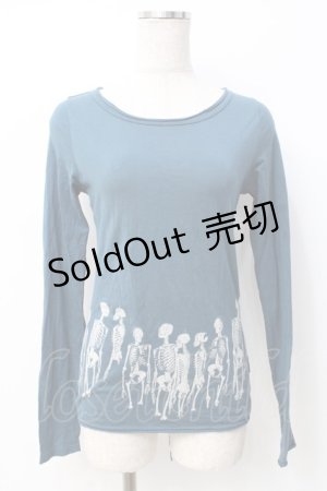 画像: HYSTERIC GLAMOUR / スカル編み上げTシャツ F Bグリーン Y-25-07-21-078-PU-TO-SZ-ZY