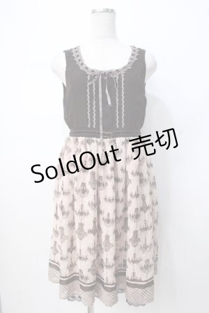 画像: axes femme / 切替ワンピース  ブラウン Y-25-07-21-092-AX-OP-SZ-ZY