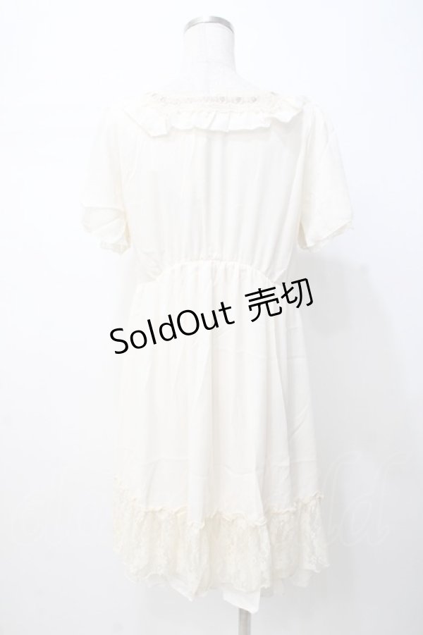 画像3: axes femme / レース生地切替スリットチュニ M 生成り Y-25-07-21-093-AX-OP-SZ-ZI (3)