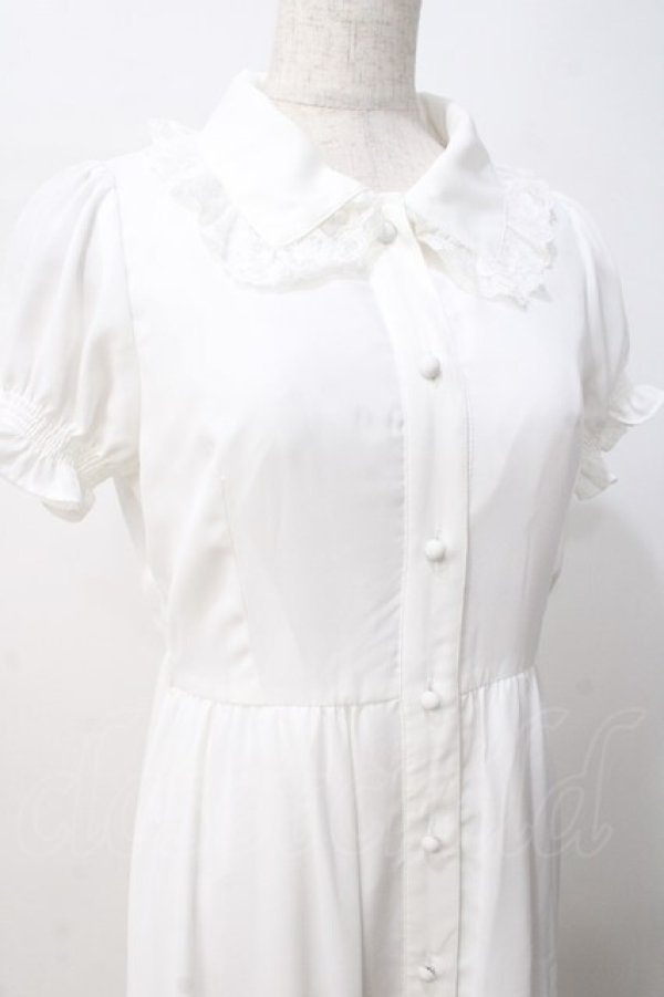 画像4: Ank Rouge / VintageLikeワンピース M 白 Y-25-07-21-101-CA-OP-SZ-ZY (4)