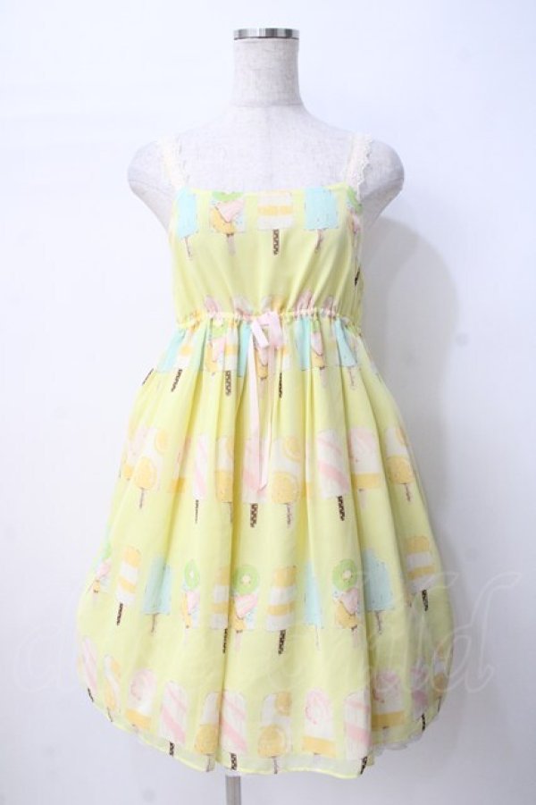 画像1: Leur Getter / アイスキャンディーキャミワンピース  イエロー Y-25-07-21-105-LU-OP-SZ-ZT197 (1)