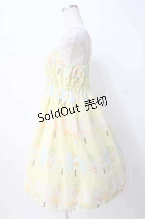 画像2: Leur Getter / アイスキャンディーキャミワンピース  イエロー Y-25-07-21-105-LU-OP-SZ-ZT197 (2)