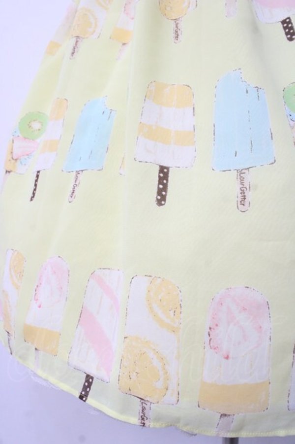 画像4: Leur Getter / アイスキャンディーキャミワンピース  イエロー Y-25-07-21-105-LU-OP-SZ-ZT197 (4)