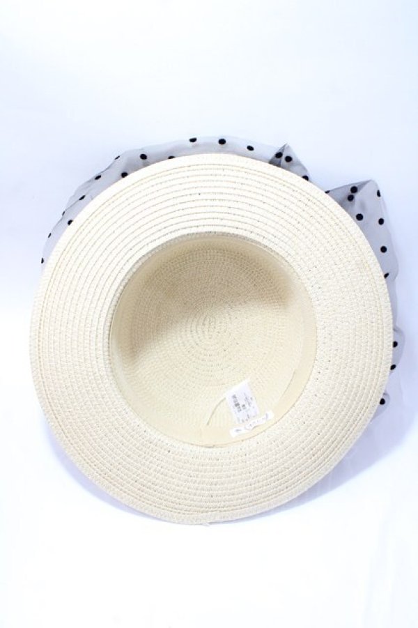 画像5: axes femme / ドットチュールカンカン帽  ベージュ Y-25-07-21-015-AX-AC-AS-ZT500 (5)