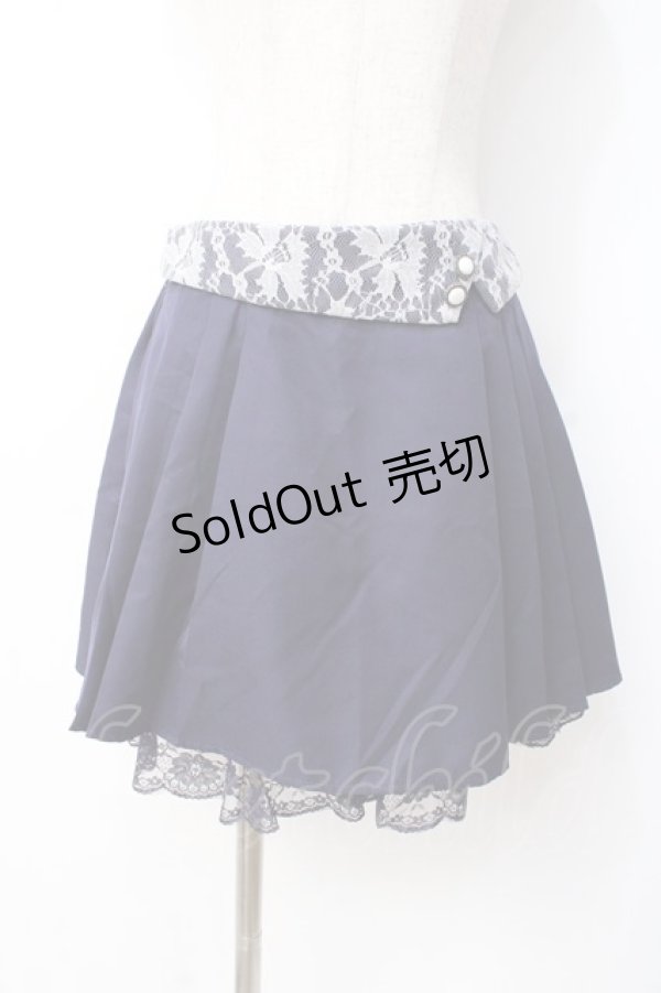 画像1: axes femme / プリーツスカート  紺 Y-25-07-21-118-AX-SK-SZ-ZI (1)