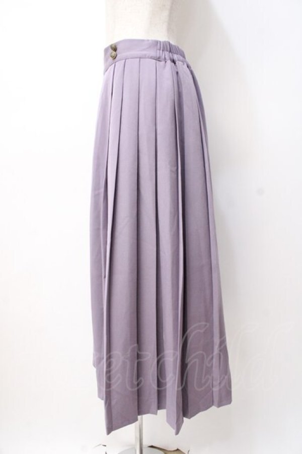 画像2: axes femme / プリーツロングスカート  ラベンダー Y-25-07-21-127-AX-SK-SZ-ZT480 (2)