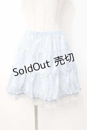 画像: axes femme / シャドーチェックペチ的ミニスカート M サックス Y-25-07-21-129-AX-SK-SZ-ZI