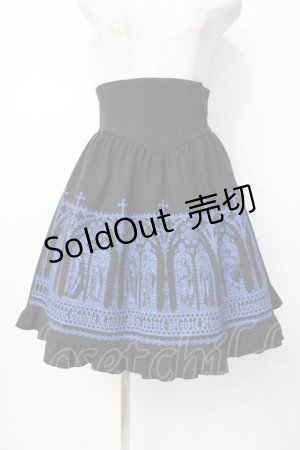画像: Moi-meme-Moitie / ホーリーステンドグラスプリントスカート 2 ブラック×ブルー Y-25-07-21-136-MO-SK-SZ-ZY