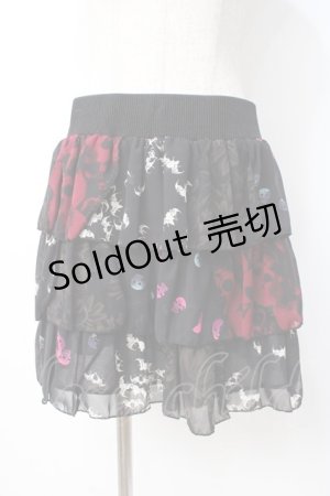 画像: Hysteric / スカル×コウモリティアードスカート F 黒 Y-25-07-21-139-PU-SK-SZ-ZY