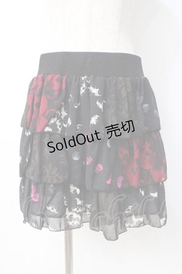画像1: Hysteric / スカル×コウモリティアードスカート F 黒 Y-25-07-21-139-PU-SK-SZ-ZY (1)