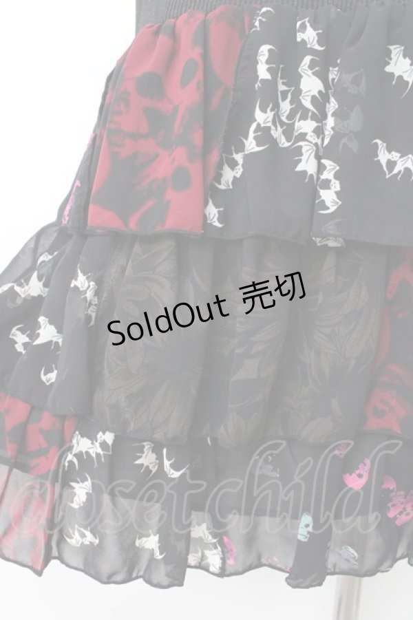 画像4: Hysteric / スカル×コウモリティアードスカート F 黒 Y-25-07-21-139-PU-SK-SZ-ZY (4)