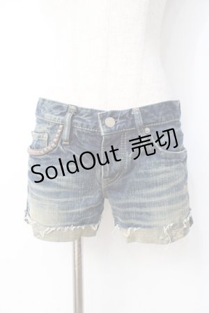 画像: HYSTERIC GLAMOUR / スタッズデニムショートパンツ XS インディゴ Y-25-07-21-141-PU-PA-SZ-ZY
