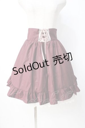 画像: Blue rouge / レースアップスカート F ワイン Y-25-07-21-143-CA-SK-SZ-ZY