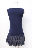 画像3: axes femme / 裾レースタンクトップ  紺 Y-25-07-21-021-AX-TO-AS-ZY (3)