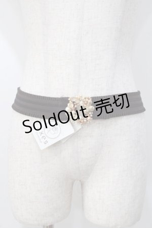 画像: axes femme / リース風パールゴムベルト  ゴールド Y-25-07-21-004-AX-ZA-SZ-ZY