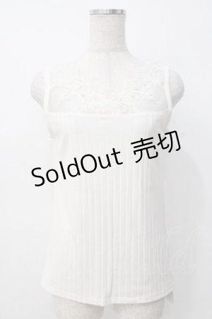 画像: axes femme / 繊細レースタンク  紺 Y-25-07-21-026-AX-TO-AS-ZY