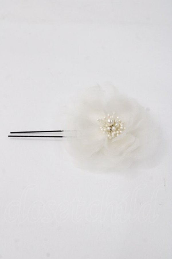 画像1: PINK HOUSE / コサージュピン  白 Y-25-07-21-005-LO-ZA-SZ-ZY (1)