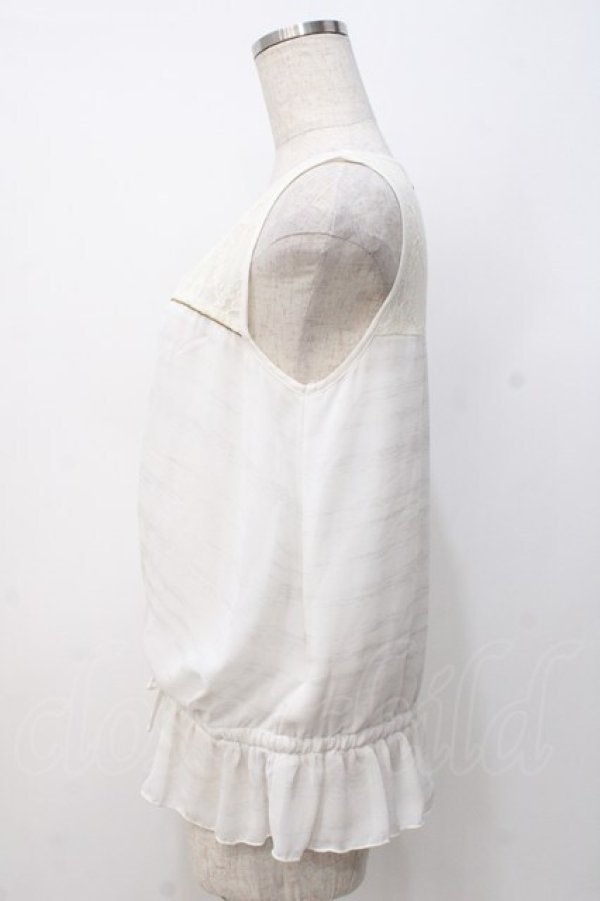 画像2: axes femme / レース切替タンクトップ  白 Y-25-07-21-028-AX-TO-SZ-ZY (2)